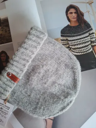 Berretto Misto Cashmere fatto a mano grigio