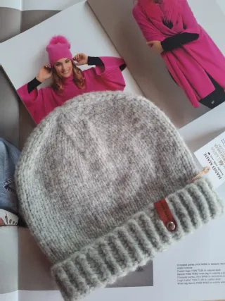 Berretto Misto Cashmere fatto a mano grigio