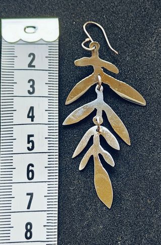 Pendientes Plata 925 Mexicanos Ramas Hojas móviles