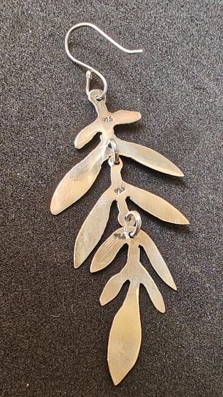 Pendientes Plata 925 Mexicanos Ramas Hojas móviles