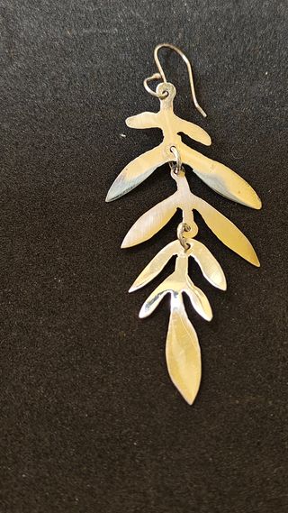 Pendientes Plata 925 Mexicanos Ramas Hojas móviles