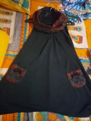 Vestido pichi invierno cuello bufanda