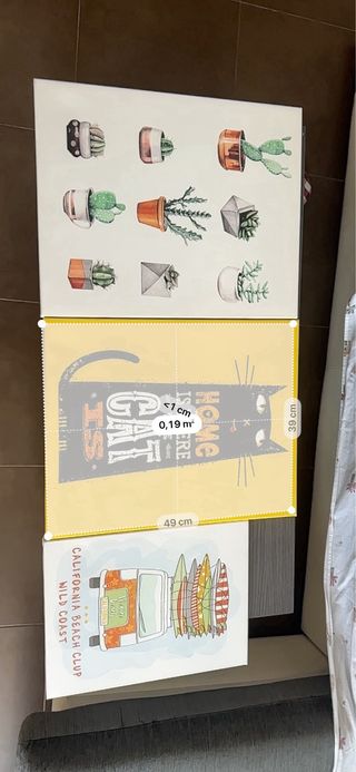 3 Quadri Decorativi Moderni