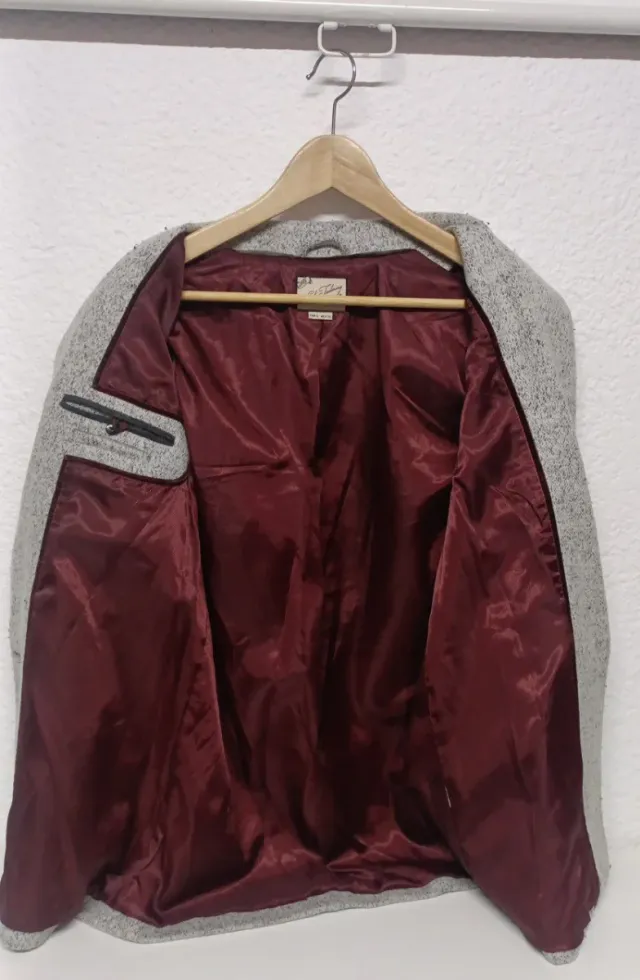 Abrigo Pull&Bear Gris Talla S