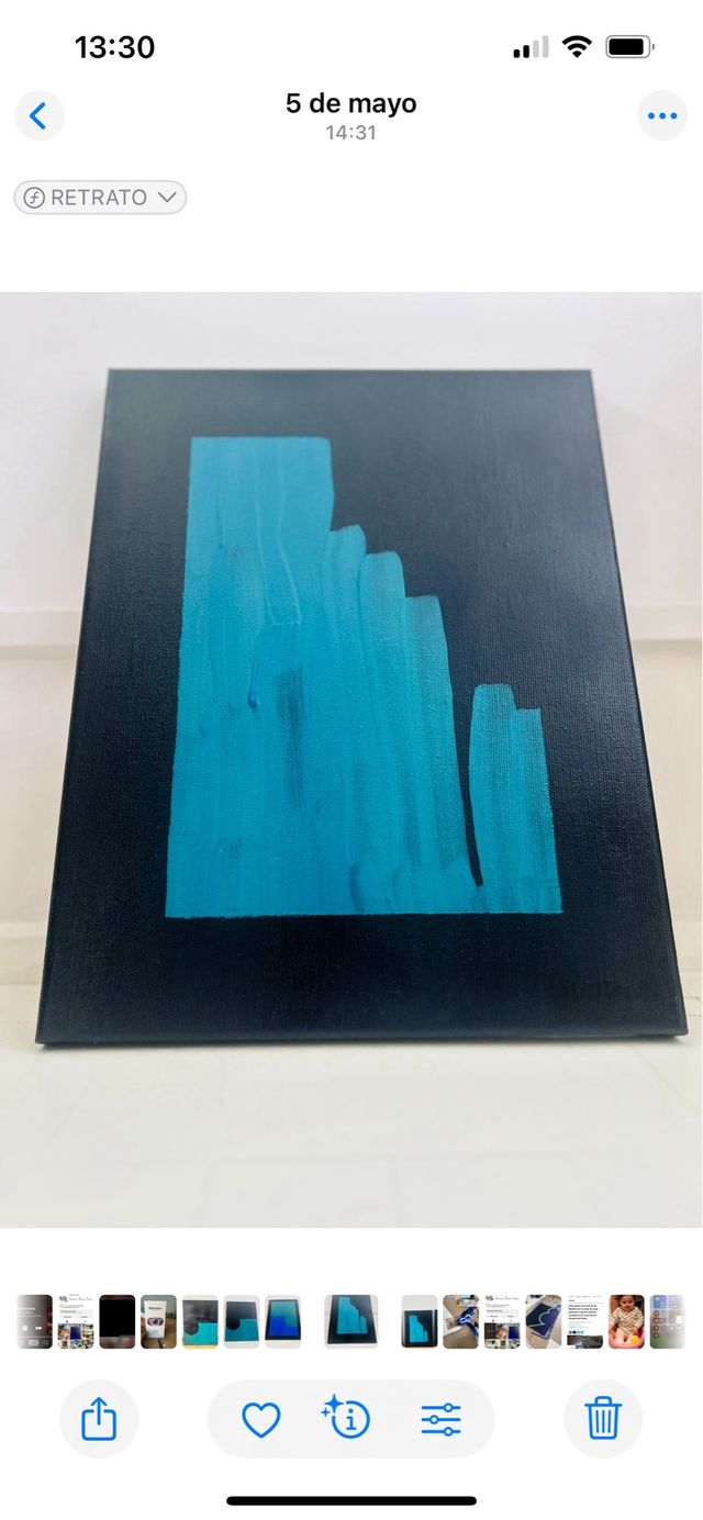 Tríptico de cuadros abstractos