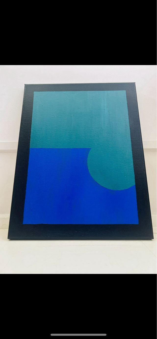 Tríptico de cuadros abstractos