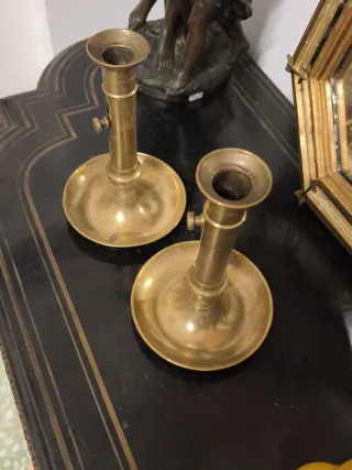 Candelabros de Bronce Dorado