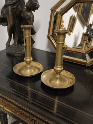 Candelabros de Bronce Dorado