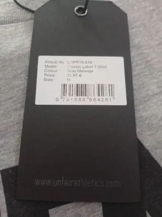 Camiseta UNFAIR Athletics Talla M Gris