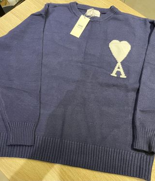 Jersey Ami Paris Corazón Talla L Azul