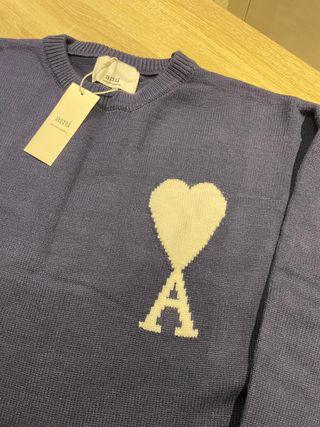 Jersey Ami Paris Corazón Talla L Azul