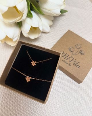 Conjunto gargantilla y pulsera puzzle