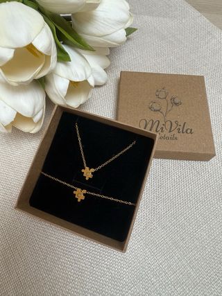 Conjunto gargantilla y pulsera puzzle