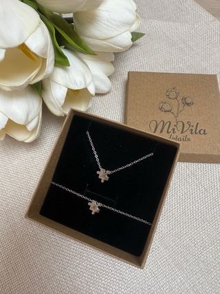 Conjunto gargantilla y pulsera puzzle