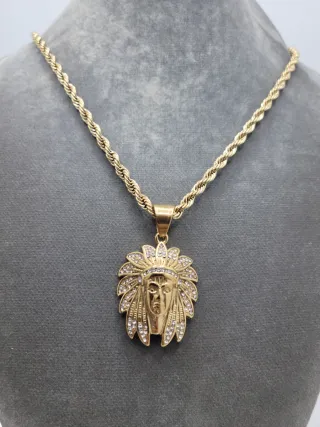 Collar Dije Acero Quirúrgico Chapado Oro