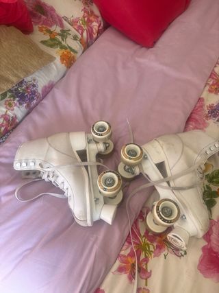 Patines blancos de cuero talla 38