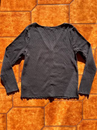 Maglioncino nero Kiabi a costine - Taglia L