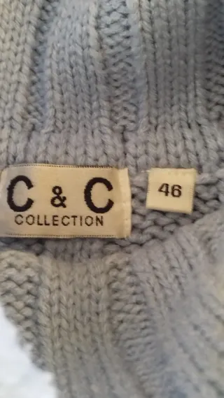 Jersey de punto trenzado cuello alto