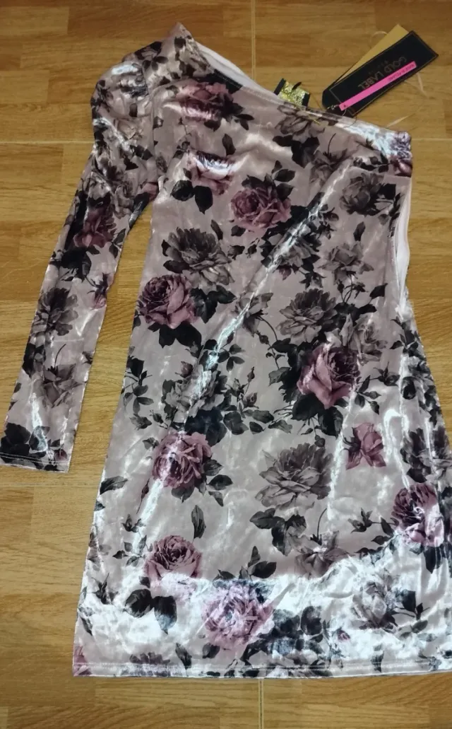 Vestido fiesta terciopelo floral