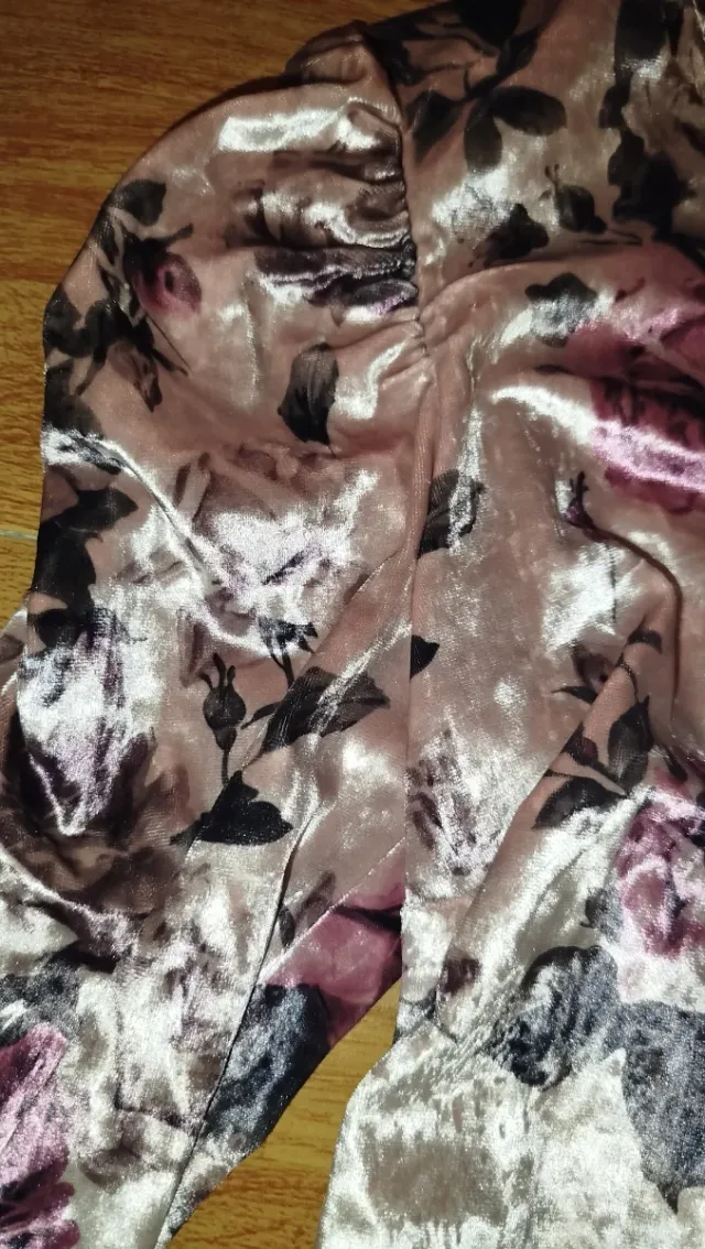 Vestido fiesta terciopelo floral