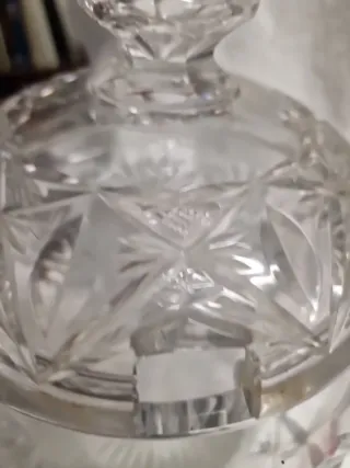 Vaso cristallo Boemia con coperchio