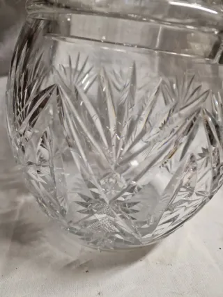Vaso cristallo Boemia con coperchio
