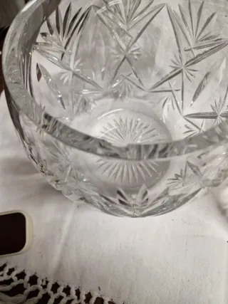 Vaso cristallo Boemia con coperchio