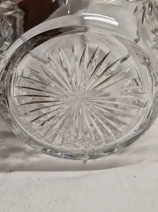 Vaso cristallo Boemia con coperchio