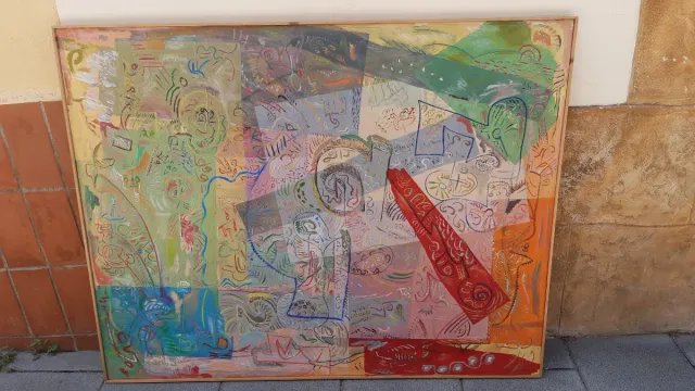 Cuadro Abstracto Multicolor Acrílico