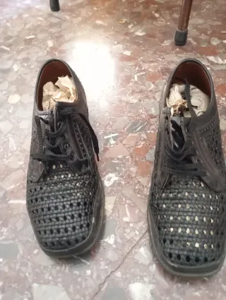 Zapatos de cuero negro hombre talla 42