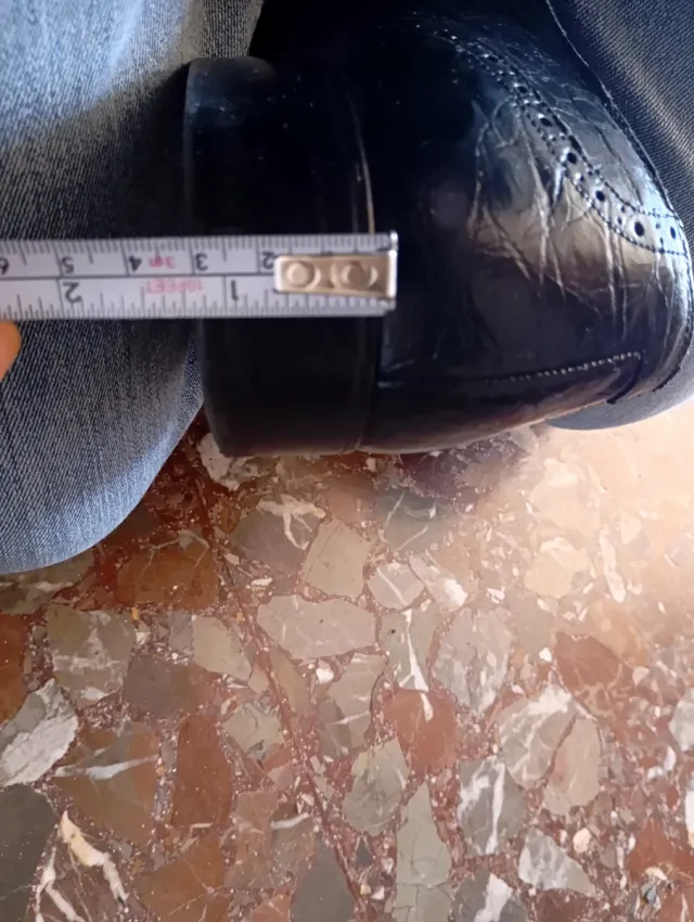 Zapatos de cuero negro hombre talla 42