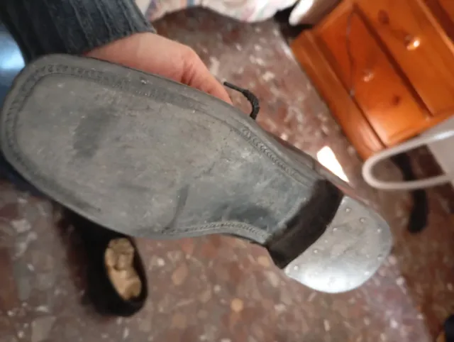 Zapatos de cuero negro hombre talla 42