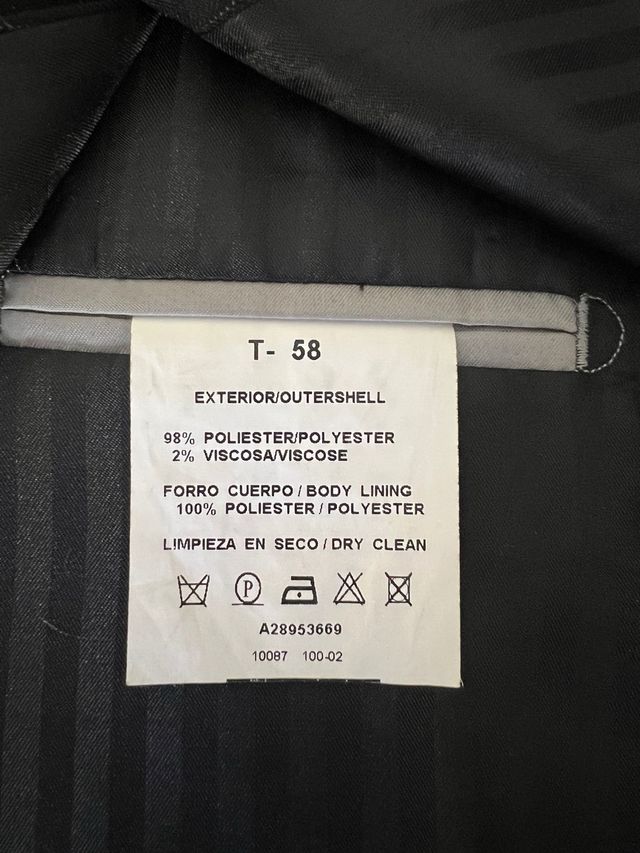 Traje de raya hombre talla 58