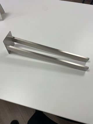 Portasciugamani quadrato argento satinato