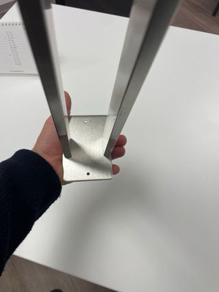 Portasciugamani quadrato argento satinato