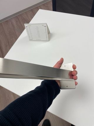 Portasciugamani quadrato argento satinato