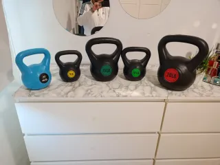 Conjunto de 5 Pesas Rusas (Kettlebells)
