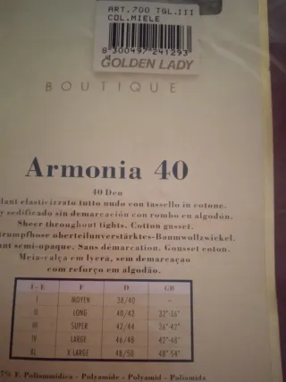 2 Pares Medias Golden Lady Armonia 40 Beige M