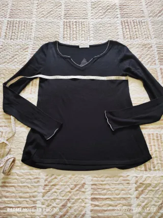 Jersey mujer estrella lentejuelas negro