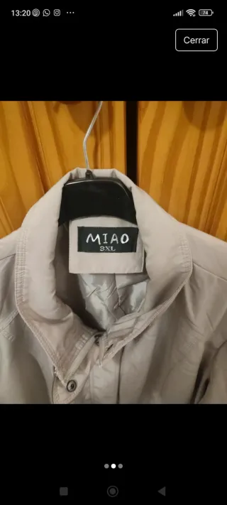 Gabardina Pao Beige Mujer