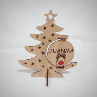 Arbolito Navidad Madera Personalizado