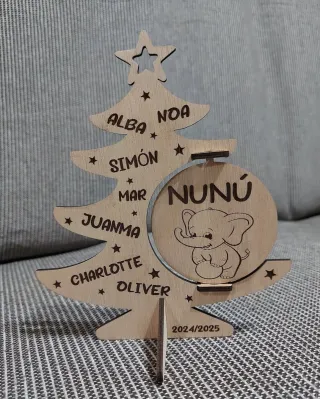 Arbolito Navidad Madera Personalizado