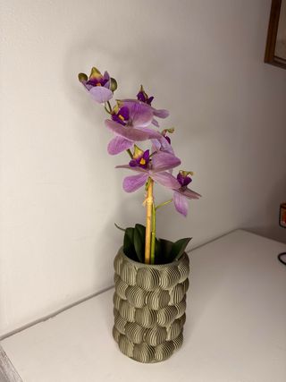 Vaso decorativo oro e viola