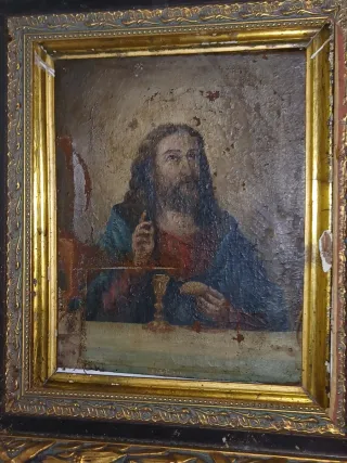 Cristo Antigua pintura religiosa Barroco S XVII