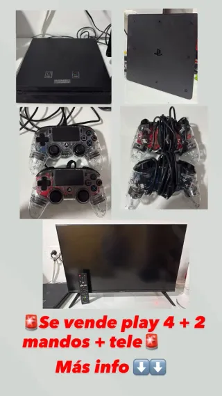 PS4 + 2 mandos + TV