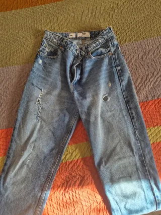 Pantalón Vaquero Mujer Desgastado