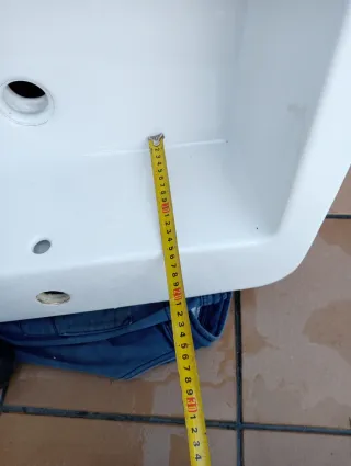 Pileta Baño Roca Rectangular Blanca