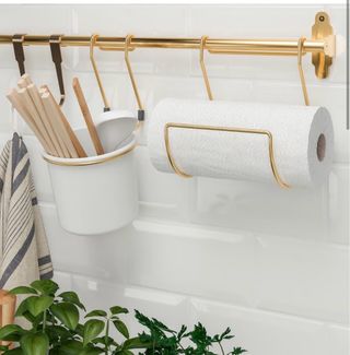 Riel Colgador Dorado Metal