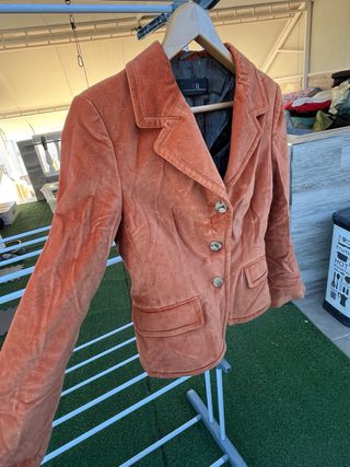 Blazer Terciopelo Carolina Herrera Naranja