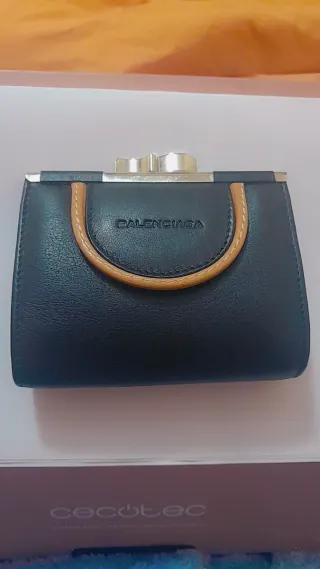 Monedero Balenciaga Piel Negro Marrón